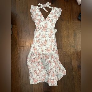 Altar'd State Florenzia Flutter Sleeve High-Low Dress